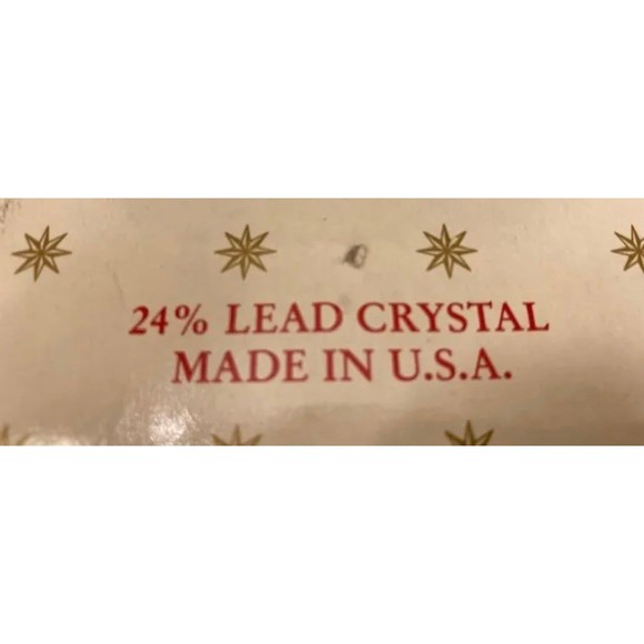 Vintage Lead Crystal Lighted Christmas Holiday Tree St George USA Original Box - Picture 9 of 11